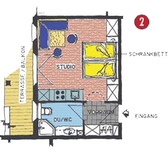 Skizze Appartement Nr. 2