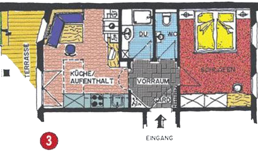 Skizze Appartement Nr. 3