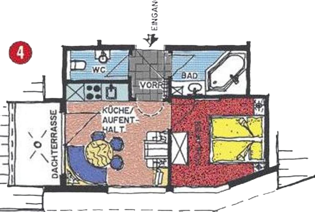 Skizze Appartement Nr. 4